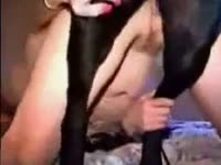 Lucky dog goes balls unfathomable bareback in brute animal sex loving dark brown doxy in this Zoophilia flick